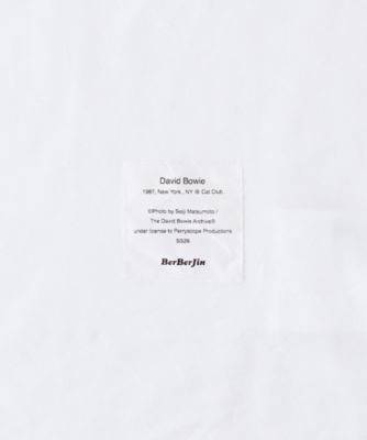 Ｔシャツ　綿度詰天竺　製品プリント　Ｄｅｖｉｄ　Ｂｏｗｉｅ／ＢｅｒＢｅｒＪｉｎ　ＷＱーＴ９０９ー１００