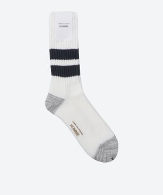 綿ローゲージパイルライン入り 靴下HR―K501―051 | COMME des