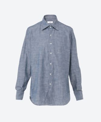 ＜Maria Santangelo (Men)＞カジュアルシャツ　シャンブレー無地　ＭＳ２４Ｆ／Ｓ／ＣＨＡＭＢＲＡＹ／ＳＴ