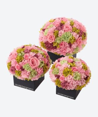 Nicolai Bergmann Flowers & Design/ニコライ バーグマン フラワーズ ＆ デザイン プリザーブドフラワー キューブアレンジメント ピン..