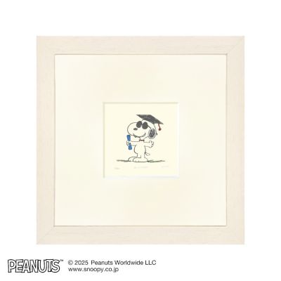 絵画 Snoopyエッチング額付き（白木額） ／ SM1096