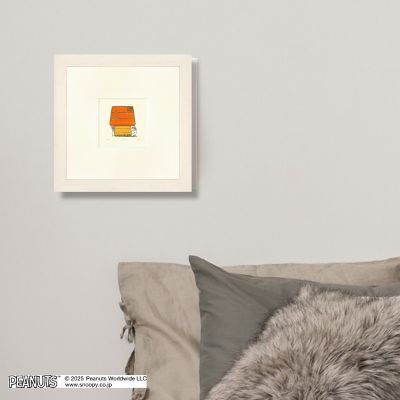 絵画 Snoopyエッチング額付き（白木額） ／ SM1093