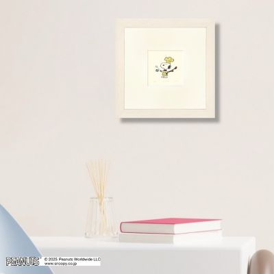 SNOOPY - SNOOPY エッチング 絵画 Snoopyエッチング額付き（白木額） ／ SM1096