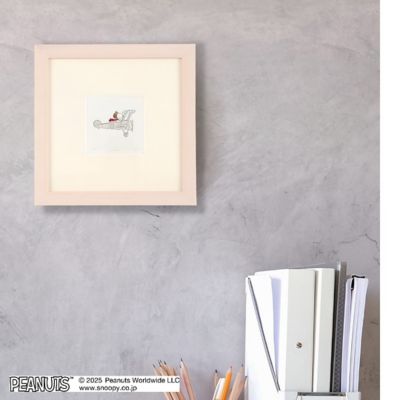 SNOOPY - SNOOPY エッチング 絵画 Snoopyエッチング額付き（白木額） ／ SM1096