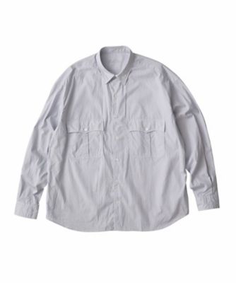 ＜PORTER CLASSIC＞ＲＯＬＬ　ＵＰ　ＳＴＲＩＰＥ　ＳＨＩＲＴ　ＧＲＡＹ