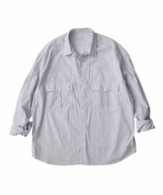 ROLL UP STRIPE SHIRT GRAY | PORTER