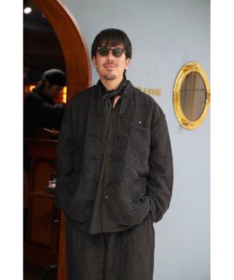 NEW SASHIKO CHINESE JACKET BLACK PC 