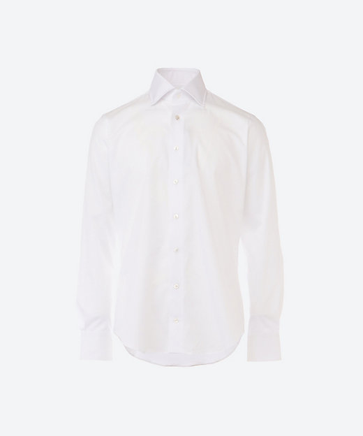  ドレスシャツ セミワイド ツイル ホワイト トップス
