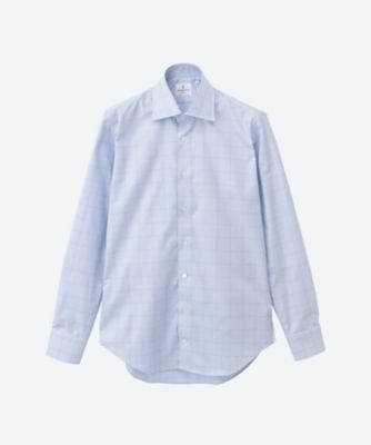 Emanuel Berg (Men)/エマニュエル・バーグ ドレスシャツ グレンチェック セミワイド EB25S/S/MTM1992