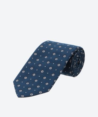 BREUER 花柄 ネクタイ ネイビー　新品未使用　高級 ネクタイ シルクJC小紋 T小紋 BR25F／S／H4116 | BREUER