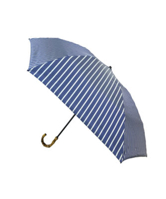 ＜RAMUDA (Men)＞折りたたみ傘　全天候型　ハイブリッド　ブルーストライプ【一級遮光】