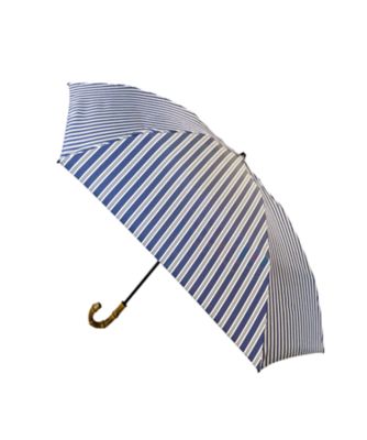 ＜RAMUDA (Men)＞折りたたみ傘　全天候型　ブルーストライプ　全天候型【一級遮光】