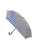 ＜RAMUDA (Men)＞折りたたみ傘　全天候型　ブルーストライプ　全天候型【一級遮光】