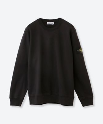 stone ブラック M ストーンアイランド トレーナー ラグラン レギュラーフィット クルーネック スウェットシャツ ラグランスリーブ