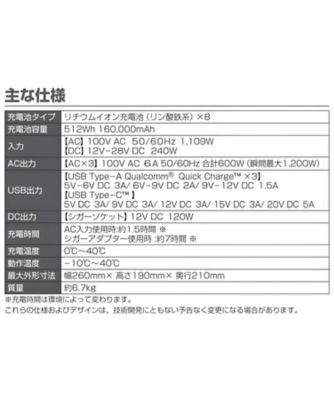 【Ｖｉｃｔｏｒ】ポータブル電源　ミディアムモデル　ＢＮ－ＲＦ５１０
