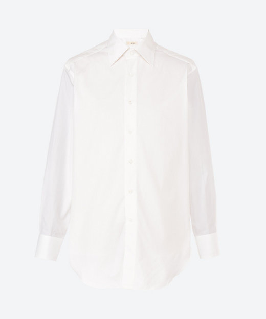  ドレスシャツ セミワイド ポプリン WHITE トップス