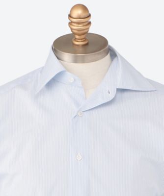 ドレスシャツ　セミワイド　サックスストライプ　ＬＥ２５Ｓ／Ｓ／７０５４７６１９４００