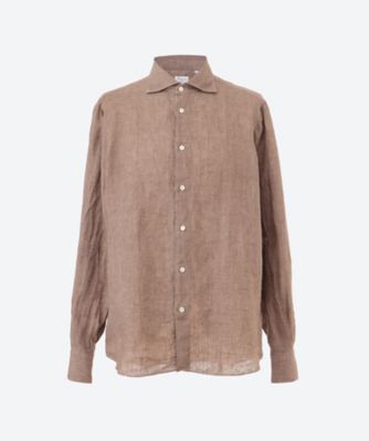 Finamore (Men)/フィナモレ カジュアルシャツ　ＣＬＳリネン無地　＊＊ＦＩ２５Ｓ／Ｓ／Ｃ０６５０