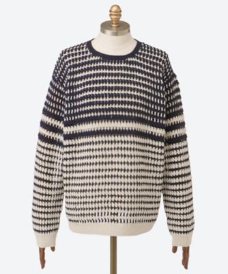hyke クロシェニット CROCHETED CROPPED SWEATER TOP
