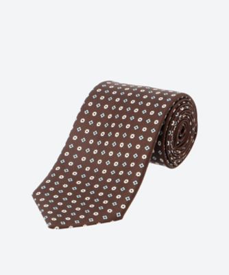 HERMÈS 7296 EA シルクネクタイ（ブラウン／バンブープリント） 楽天