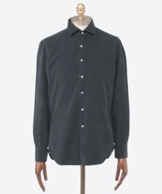 試着のみ【Maria Santangelo】コーデュロイ ワンピースカラーシャツ 別注】Maria Santangelo コットンウール ワンピースカラーシャツ