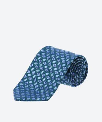 Charvet シルクネクタイ 小紋柄 ブルー×グリーン ネクタイ リーフ小紋柄 61／19095 | CHARVET/シャルベ | 三越