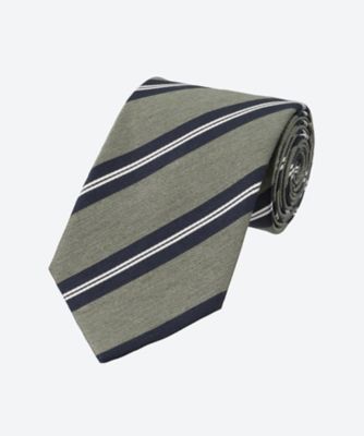 ＜STEFANO BIGI (Men)＞ネクタイ　Ｔシルクリネンストライプ　ＳＢ２６Ｓ／Ｓ／Ｚ２１３