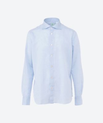 ＜Finamore (Men)＞カジュアルシャツ　綿麻無地　ＦＩ２６Ｓ／Ｓ／Ｐ６０５８