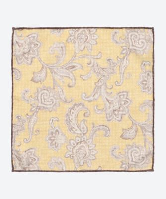 ＜ROSI COLLECTION (Men)＞ポケットチーフ　ＣＨ花ミニペイズリー　ＲＣ２６Ｓ／Ｓ／ＥＡＳＹ／Ｐ１１