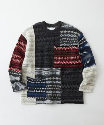 セーター ＰＡＴＣＨＷＯＲＫ ＰＵＬＬＯＶＥＲ ＫＮＩＴ ＷＭ２４７３６０８ | White Mountaineering/ホワイトマウンテニアリング  | 三越伊勢丹オンラインストア・通販【公式】