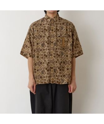シャツ　ＬＩＯＮ　ＰＡＴＴＥＲＮ　ＭＩＤ　ＧＵＳＳＥＴ　ＳＬＥＥＶＥ　ＳＨＩＲＴ　ＷＭ２５７１１０６