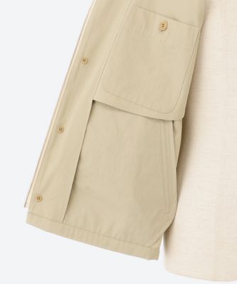 スタンドカラー　スプリットヨーク　ライトウェイトポプリン　ブルゾン　ＧＩＡＮＮＩ