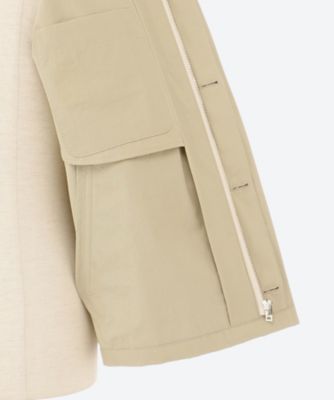 スタンドカラー　スプリットヨーク　ライトウェイトポプリン　ブルゾン　ＧＩＡＮＮＩ