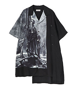 YohjiYamamoto (Men)/ヨウジヤマモト 半袖オープンカラーシャツ　ＨＧ　Ｙ５０　８４２