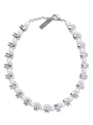 ＜JOHN LAWRENCE SULLIVAN (Men)＞ネックレス　Ｔｅｅｔｈ　＆　ｐｅａｒｌ　ｃｏｎｎｅｃｔｅｄ　ｎｅｃｋｌａｃｅ　９Ａ００１－０６２４－４８