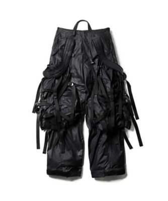 ＜JULIUS/NILφS＞バックパックパンツ　ＢＬＡＣＫ　ＣＯＡＴＥＤ　ＭＥＭＯＲＹ　ＣＬＯＴＨ　２４Ｓ－８５７ＰＡＭ１０