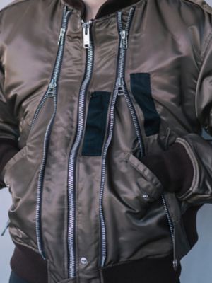 ボンバージャケット ＮＹＬＯＮ ＳＴＡＣＫＥＤ ＢＯＭＢＥＲ ＪＡＣＫＥＴ １Ｂ０１３ー０３２４ー２２ | JOHN LAWRENCE SULLIVAN  (Men)/ジョン ローレンス サリバン | 三越伊勢丹オンラインストア・通販【公式】