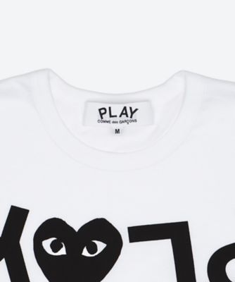 綿天竺ロゴプリント／黒Tシャツ AX－T068－051 | PLAY COMME