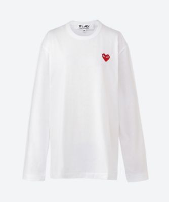 PLAY COMME des GARCONS/プレイ コム デ ギャルソン 綿天竺（赤エンブレム）長袖Ｔシャツ　ＡＸ－Ｔ１１８－０５１