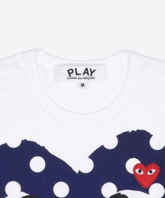 綿天竺プリント／水玉柄（赤エンブレム）半袖Tシャツ AX－T234