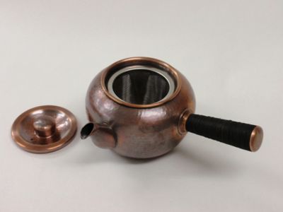 【受注商品】銅製急須丸型（中）　丸つち目