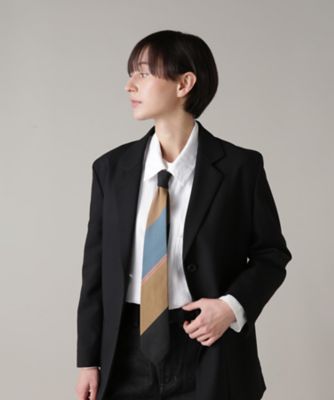 ネクタイ ＬＡＲＧＥ ＢＬＯＣＫ ＳＴＲＩＰＥ ＴＩＥ 