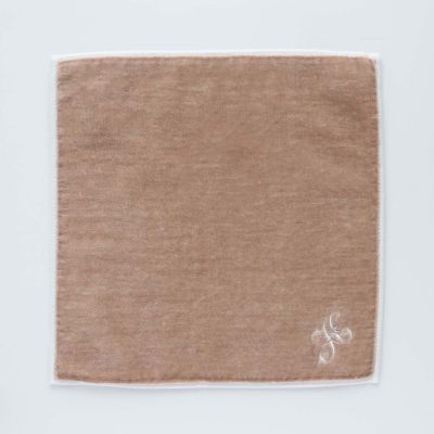 イニシャル刺繍入り SICタオル ベージュ 081583