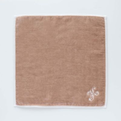 イニシャル刺繍入り SICタオル ベージュ 081583－4204