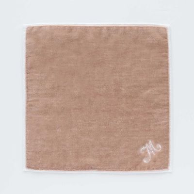 イニシャル刺繍入り SICタオル ベージュ 081583－4204