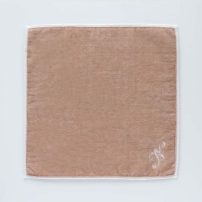 イニシャル刺繍入り SICタオル ベージュ 081583