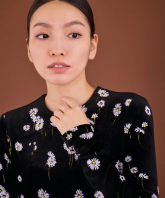 Velour Jersey Floral Dress MM26FWー