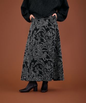 Washi Print Sheer Skirt 6F／MM26FWー