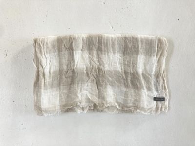 ＜R & D.M.Co-/OLDMAN’S TAILOR＞ＬＩＮＥＮ　ＳＴＯＬＥ　ＣＨＥＣＫ