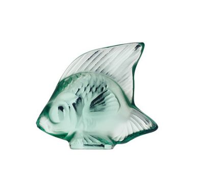 ＜LALIQUE(Living&Art)＞ポワソン　オブジェ　ミント